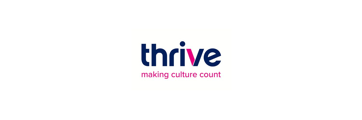thrive logo in white banner
