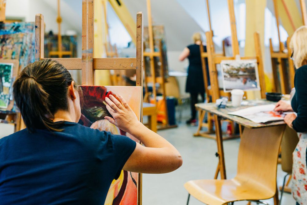 Group art class at The Crescent