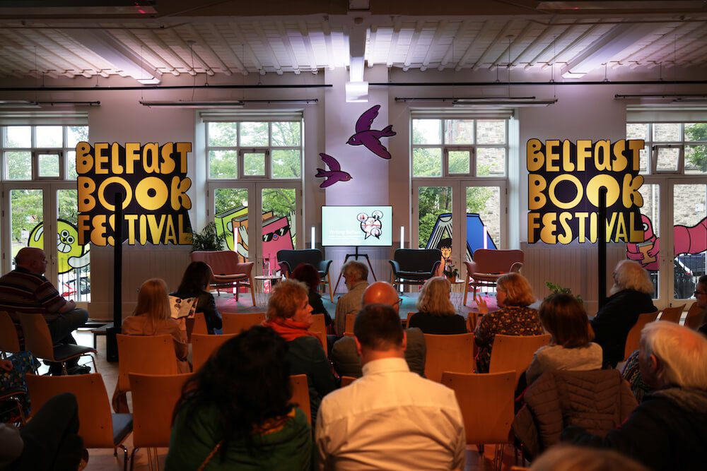 Belfast Book Festival audience looking at stage