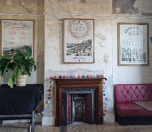 Unique Victorian features of the upstairs bar, The Drawing Room
