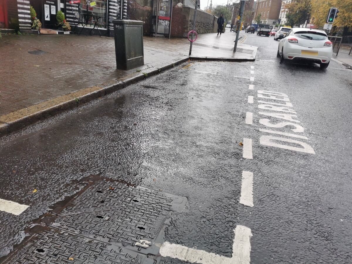 Disabled parking space on Bradbury Place