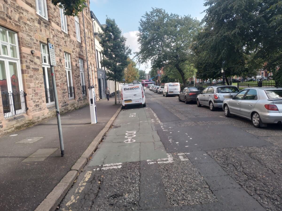 Parking spaces on Lower Crescent